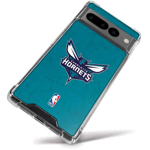NBA Charlotte Hornets Distressed Google Pixel 7 Pro Clear Case